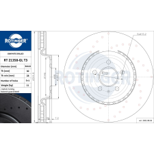 Rotinger féktárcsa ROTINGER RT 21358-GL T3 féktárcsa