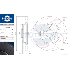Rotinger féktárcsa ROTINGER RT 21705-GL T5 féktárcsa