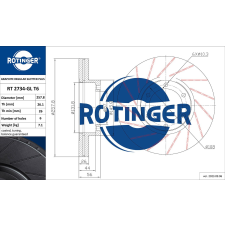 Rotinger féktárcsa ROTINGER RT 2734-GL T6 féktárcsa