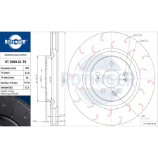 Rotinger féktárcsa ROTINGER RT 2890-GL T9 féktárcsa
