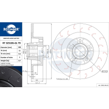 Rotinger féktárcsa ROTINGER RT 3251BS-GL T9 féktárcsa