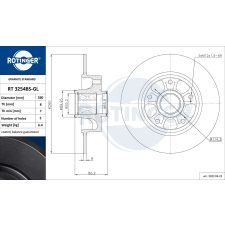 Rotinger féktárcsa ROTINGER RT 3254BS-GL féktárcsa