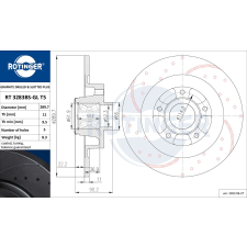 Rotinger féktárcsa ROTINGER RT 3283BS-GL T5 féktárcsa