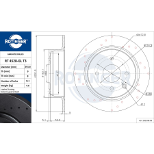 Rotinger féktárcsa ROTINGER RT 4528-GL T3 féktárcsa