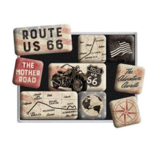 Route 66 RETRO Route 66 Bike Map - Mágnes szett hűtőmágnes