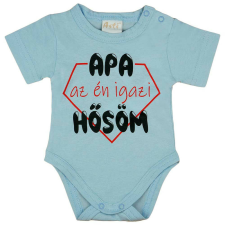  Rövid ujjú baba body &quot;Apa az én igazi hősöm&quot; felirattal kombidressz, body