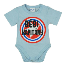 Rövid ujjú baba body "Bébi kapitány" felirattal kombidressz, body
