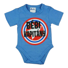 Rövid ujjú baba body "Bébi kapitány" felirattal kombidressz, body