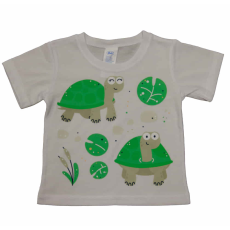  Rövid ujjú fiú póló Teknős mintával