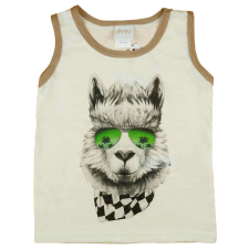  Rövid ujjú kisfiú atléta mókás Láma mintával - 146-os méret gyerek atléta, trikó