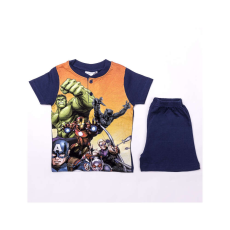  Rövid ujjú pamut gyerek pizsama - Bosszúállók - sötétkék - 128