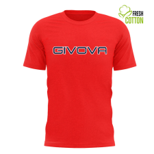 Rövid ujjú póló, Givova MA008 Piros 2XL INTL férfi póló
