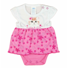 Rövid ujjú szoknyás baba body cuki Virágos cica mintával kombidressz, body