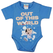 Rövid ujjú űrhajós baba body Mickey egér mintával kék kombidressz, body