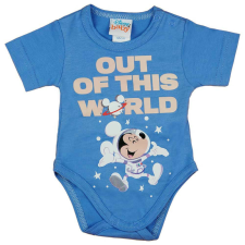  Rövid ujjú űrhajós baba body Mickey egér mintával kék kombidressz, body