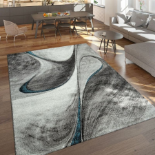  Rövidszálú szőnyeg absztrakt-hullámos mintával - szürke, kék 160x230 cm lakástextília