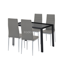  Rowan 4+1 étkező garnitúra szürke-szürke bútor