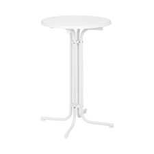 ROYAL CATERING Bárasztal - Ø 70 cm - összecsukható - fehér bútor