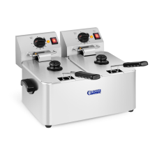 ROYAL CATERING Elektromos olajsütő - 2 x 8 liter - EGO termosztát fritőz
