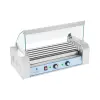 ROYAL CATERING Hot Dog Grill - 5 görgő - Rozsdamentes acél