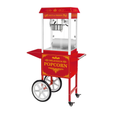 ROYAL CATERING Popcorn gép kocsival - retro design - piros popcorn készítőgép