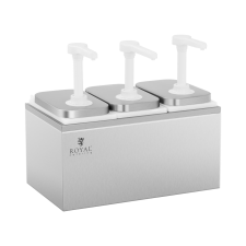 ROYAL CATERING Szósz adagoló - 3 pumpa - 3 x 2 L alapvető élelmiszer