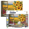 Royal & Langnickel Számozott kifestő készlet, akrilfesték+ecset, 29x39 cm - Napraforgók