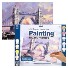 Royal & Langnickel Számozott kifestő készlet, akrilfesték+ecset, 29x39 cm - Tower Bridge akrilfesték