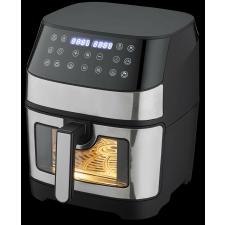Royalty Line betekintőablakos forrólevegős sütő, Air Fryer, 8 literes, 1700w, fekete fritőz
