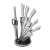 Royalty Line Késkészlet hegyezővel és ollóval Royalty Line RL-KSS600, 8 részes, állvány, rozsdamentes acél