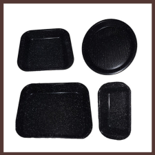  Royalty line tapadásmentes márványbevonatú 4 részes sütőkészlet, tepsi szett - RL-4BS edény