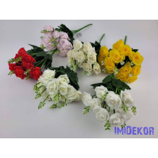  Rózsa 14 fejes selyem csokor 30 cm - Mix dekorációs kellék