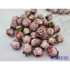 Rózsa szárazhatású selyem fej 3cm - Púder dekorációs kellék