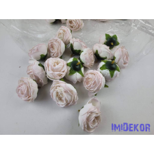  Rózsa szárazhatású selyem fej 4,5cm - Halvány Rózsaszín dekorációs kellék