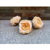  Rózsa szép nyílott bibés selyemvirág fej rózsafej 7 cm - Barack