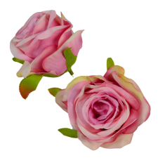  Rózsa virágfej D6cm 24db/szín/csom antik rózsaszin 509 dekorációs kellék