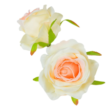  Rózsa virágfej D6cm 24db/szín/csom krém rózsaszín 1000 dekorációs kellék