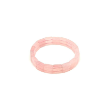 Rózsakvarc fazettált négyzet karkötő 11,5x5,5-6mm karkötő