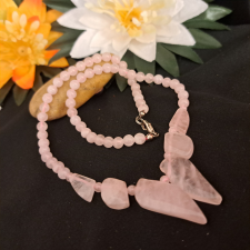  Rózsakvarc nyakék  /11/ nyaklánc