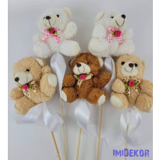  Rózsás maci plüss pálcás figura dekorációs kellék