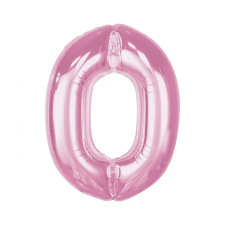  Rózsaszín 0-ás Light Pink szám fólia lufi 92 cm party kellék