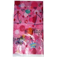  Rózsaszín asztalterítő korona mintákkal 100X170 cm party kellék