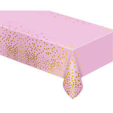 Rózsaszín B&C Gold Dots fólia asztalterítő 137x183 cm party kellék