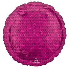 Rózsaszín flitter mintás fólia lufi 43 cm party kellék