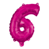  Rózsaszín Hot Pink 6-os szám fólia lufi 95 cm