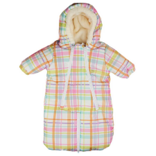  Rózsaszín kockás kapucnis bélelt bébizsák gyerek kabát, dzseki