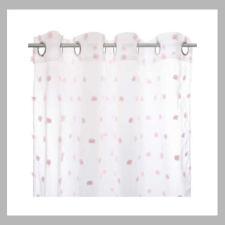  Rózsaszín pompom függöny 158738A lakástextília