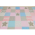  Rózsaszín-világoskék csillagos patchwork ágytakaró