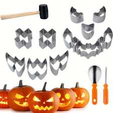 Rozsdamentes acél Halloween tökfaragó készlet dekoráció