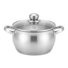  rozsdamentes acél lábas üvegfedővel 18 cm, 2,8 l SG-19033 edény